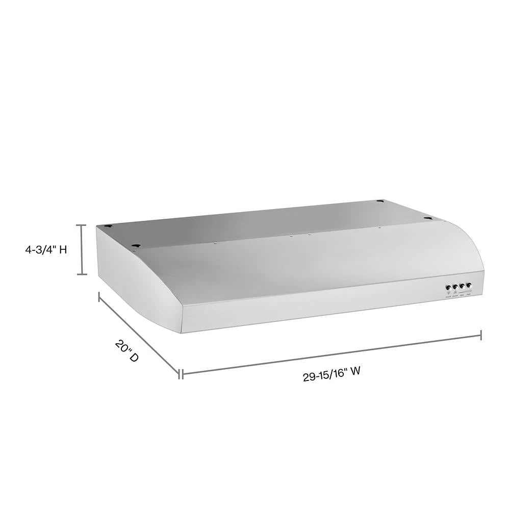 Gold?? 30-inch Vented 300-CFM Under-Cabinet Hood - (WVU7130JS) - WHIRLPOOL