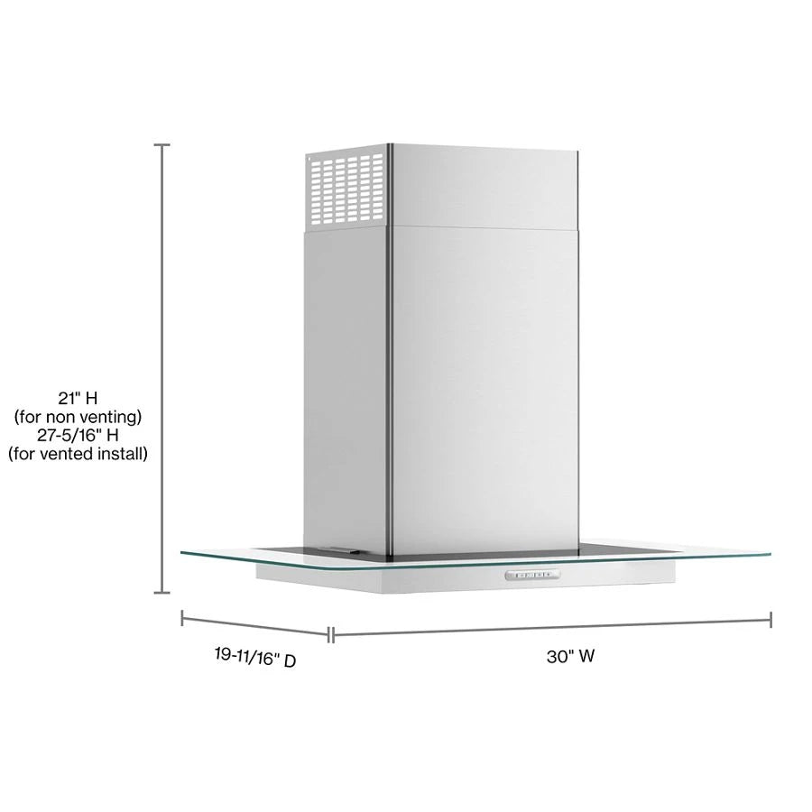 30" 400 CFM Range Hood with LED Task Lighting - (WVW91330KS)