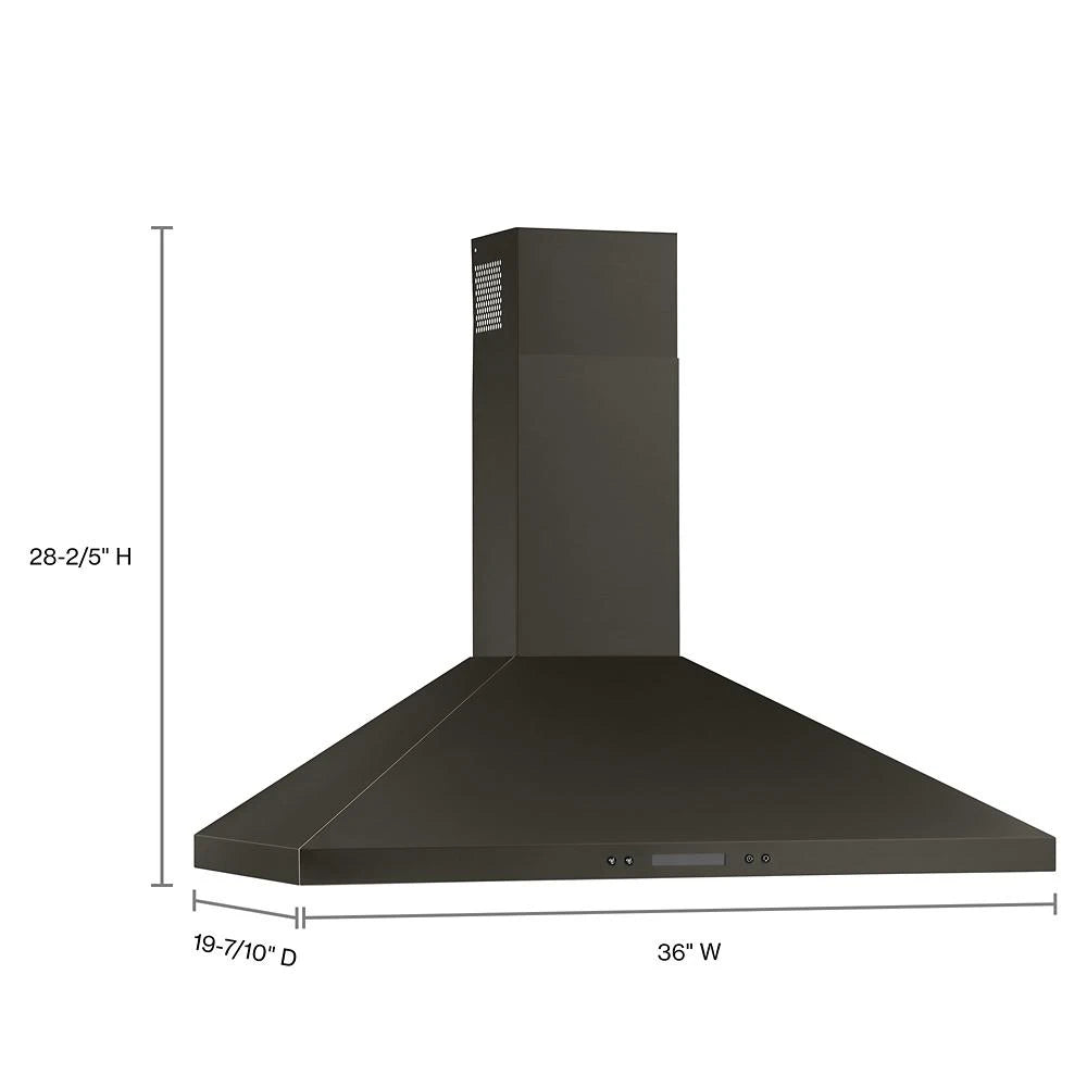 36" Chimney Wall Mount Range Hood with Dishwasher-Safe Grease Filters - (WVW93UC6LV)