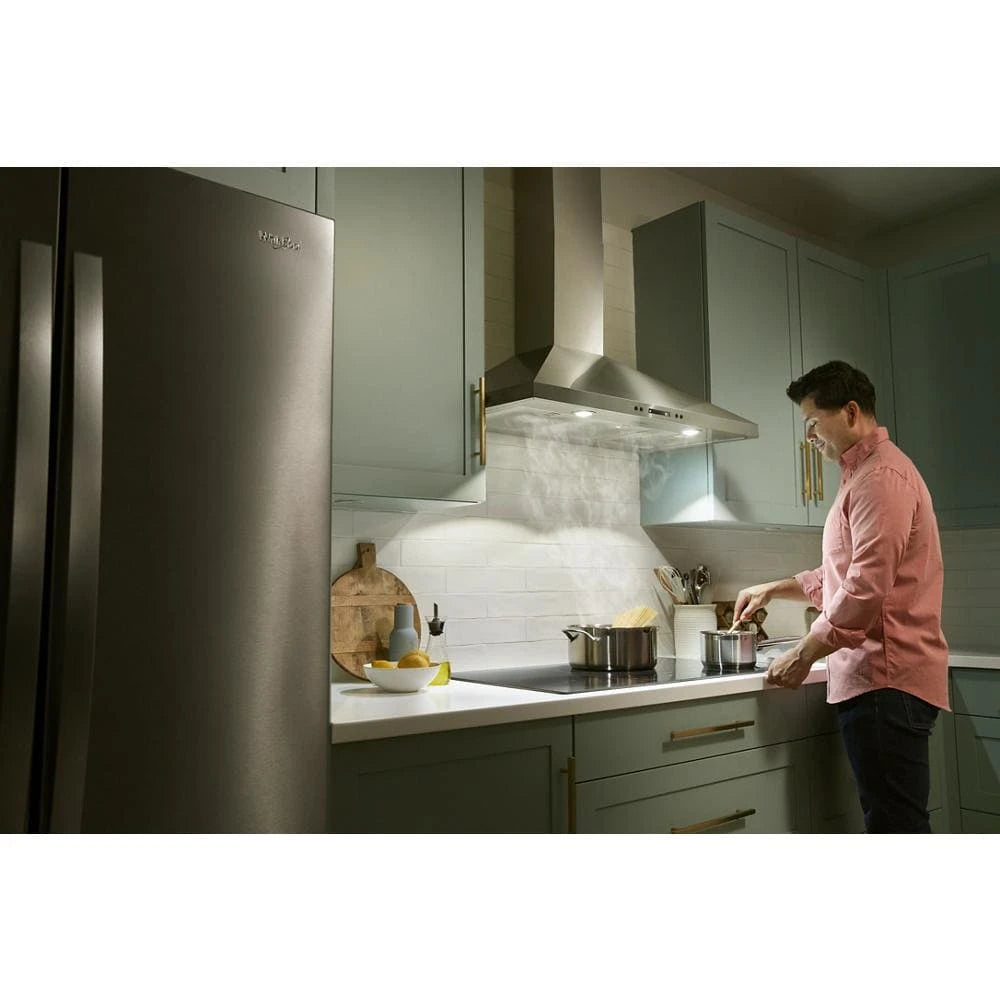 36" Chimney Wall Mount Range Hood with Dishwasher-Safe Grease Filters - (WVW93UC6LZ)