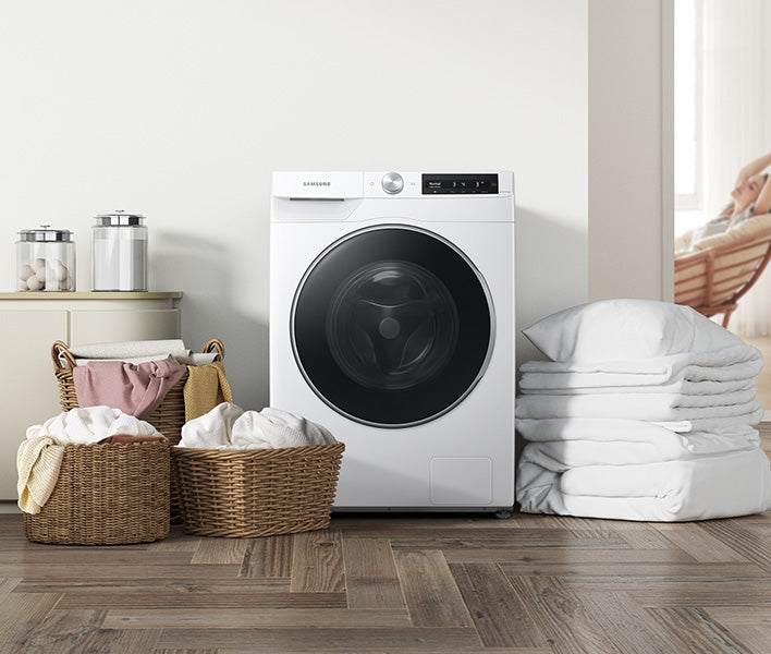 2.5 cu. ft. Compact Front Load Washer with AI Smart Dial and Super Speed Wash in White - (WW25B6900AW)