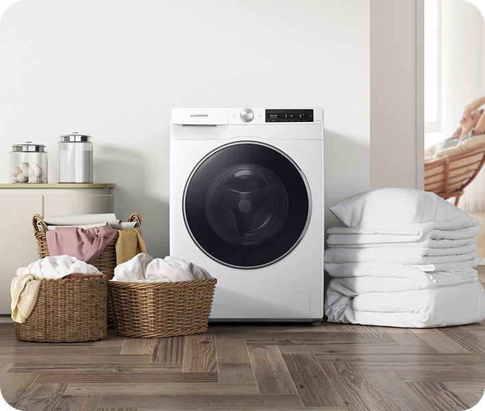 2.5 cu. ft. Compact Front Load Washer with AI Smart Dial and Super Speed Wash in White - (WW25B6900AW)