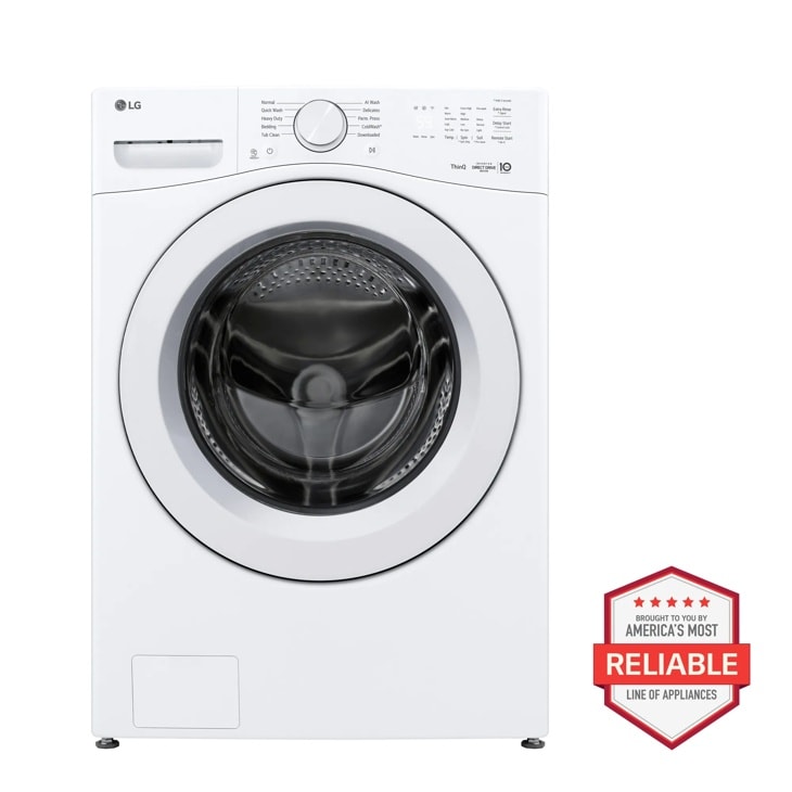 LG WM3420CW front load washer front view