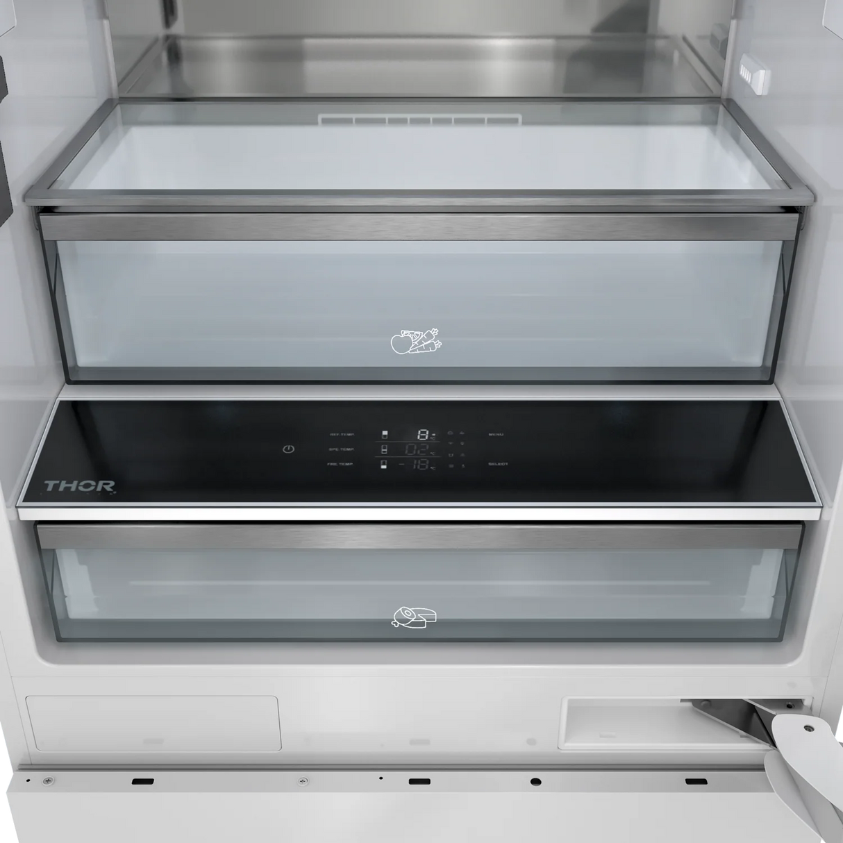 30-inch Built-in Stainless-steel Panel-ready Bottom Mount Refrigerator - (XRF3016BBPSS) -