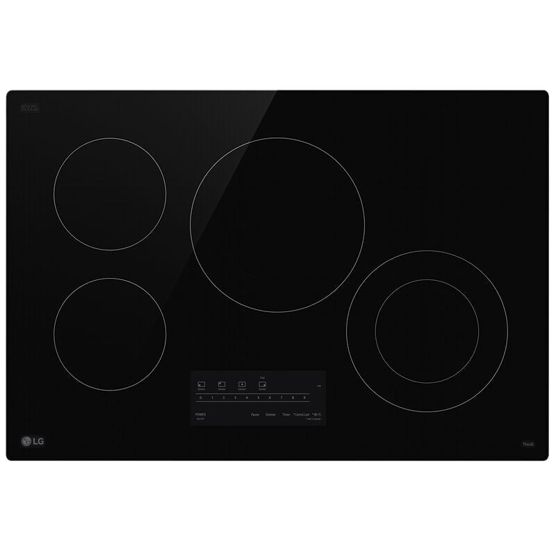 LG CBEW3013BE 30 in. 4-Burner Smart Electric Cooktop with Simmer Burner - Black