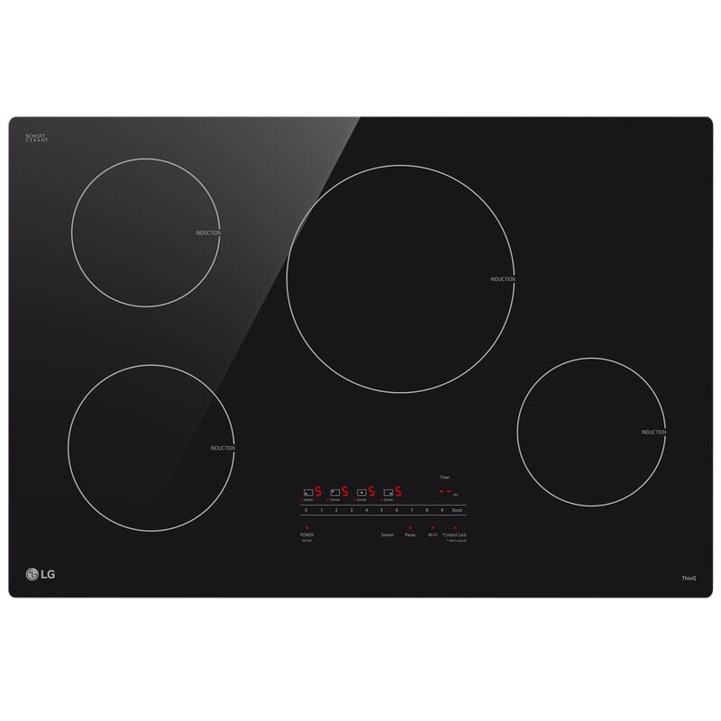 LG CBIH3013BE 30 in. 4-Burner Smart Induction Cooktop with Simmer Burner & Power Burner - Black