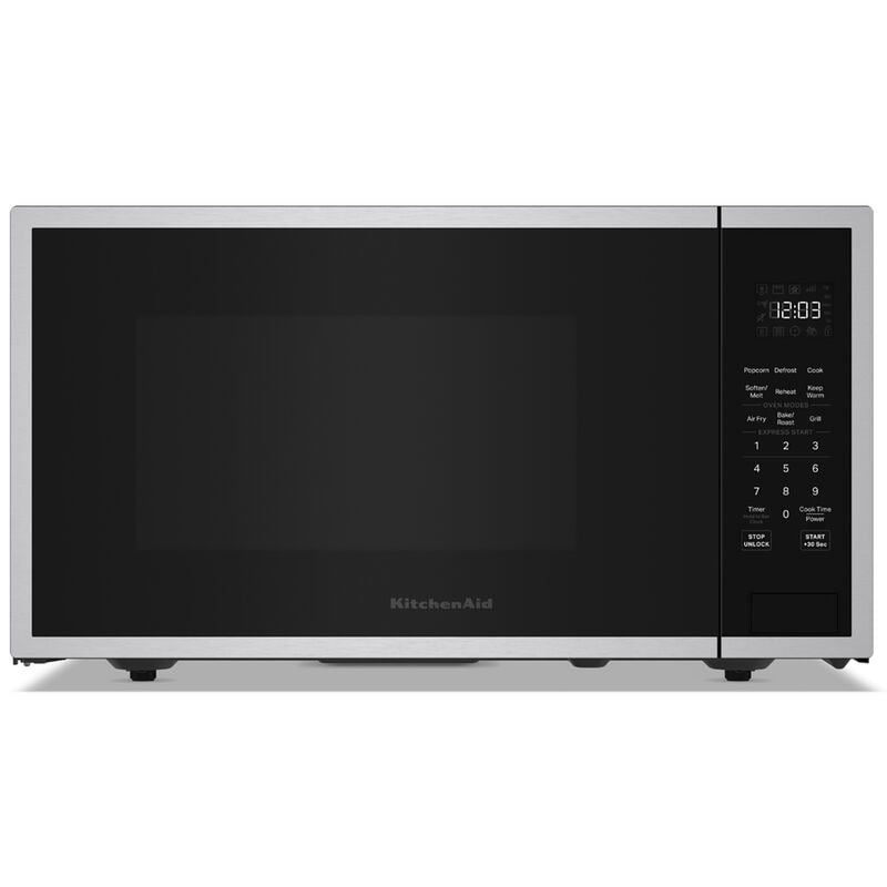 KitchenAid 22 in. 1.5 cu. ft. 1000W Countertop Microwave with Convection & Sensor Cooking - PrintShield Stainless