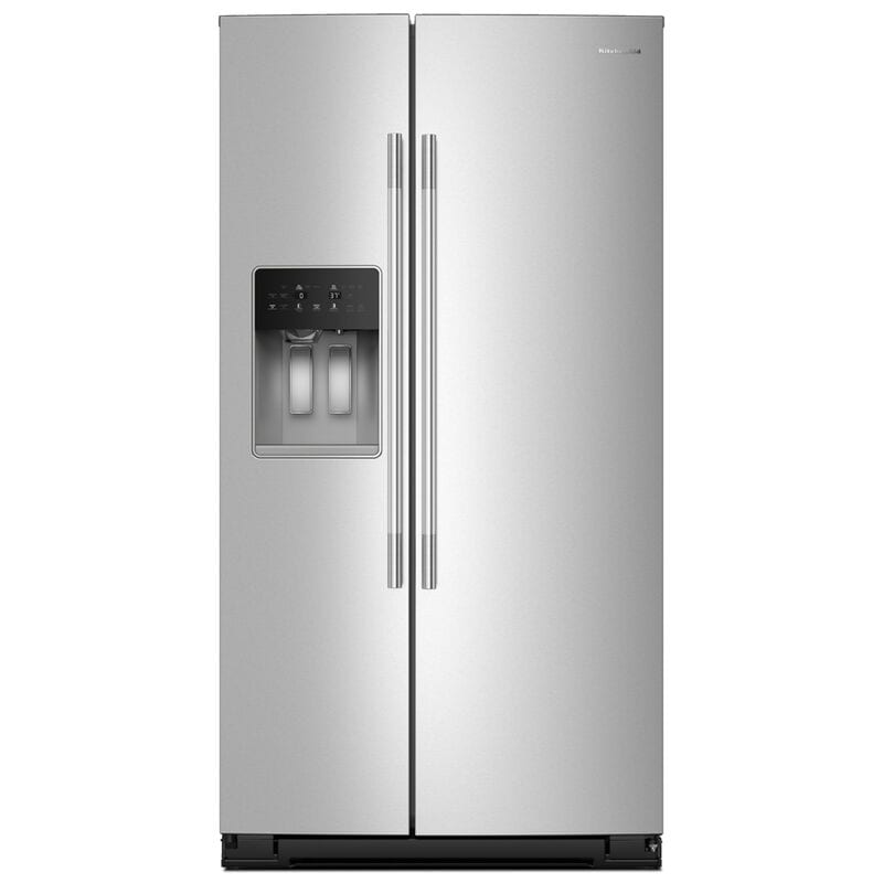KitchenAid KRSC536RPS 36" 20.8 cu. ft. Counter Depth Side-by-Side Refrigerator with Ice & Water Dispenser - Fingerprint Resistant Stainless Steel