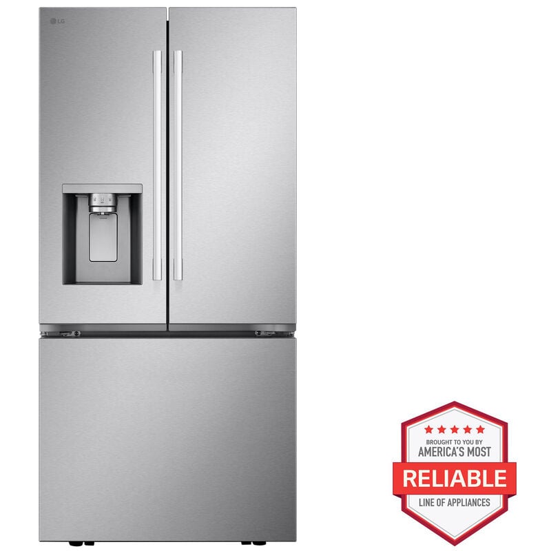 LG LF25H6330S 33 in. 24.5 cu. ft. Smart French Door Refrigerator with Ice & Water Dispenser - PrintProof Stainless Steel