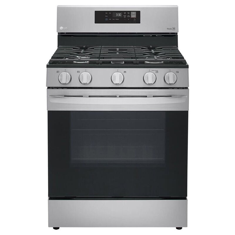 LG LRGL5821S 30 in. 5.8 cu. ft. Smart Gas Range with 5 Sealed Burners - Stainless Steel