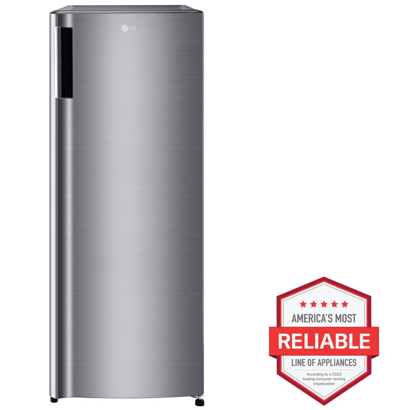 LG LROFC0605V 21 in. 5.8 cu. ft. Compact Upright Freezer - Platinum Silver