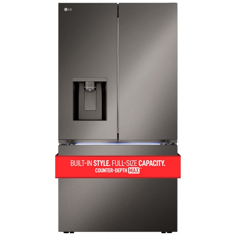 LG LRYXC2606D 36 in. 25.5 cu. ft. Smart Counter Depth French Door Refrigerator with Ice & Water Dispenser - PrintProof Black Stainless Steel