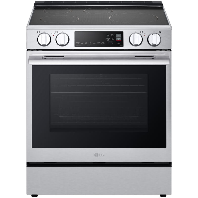 LG LSIL6334XE 30 in. 6.3 cu. ft. Smart Air-Fry True European Convection Slide-In Electric Range with 4 Induction Burners - PrintProof Stainless Steel