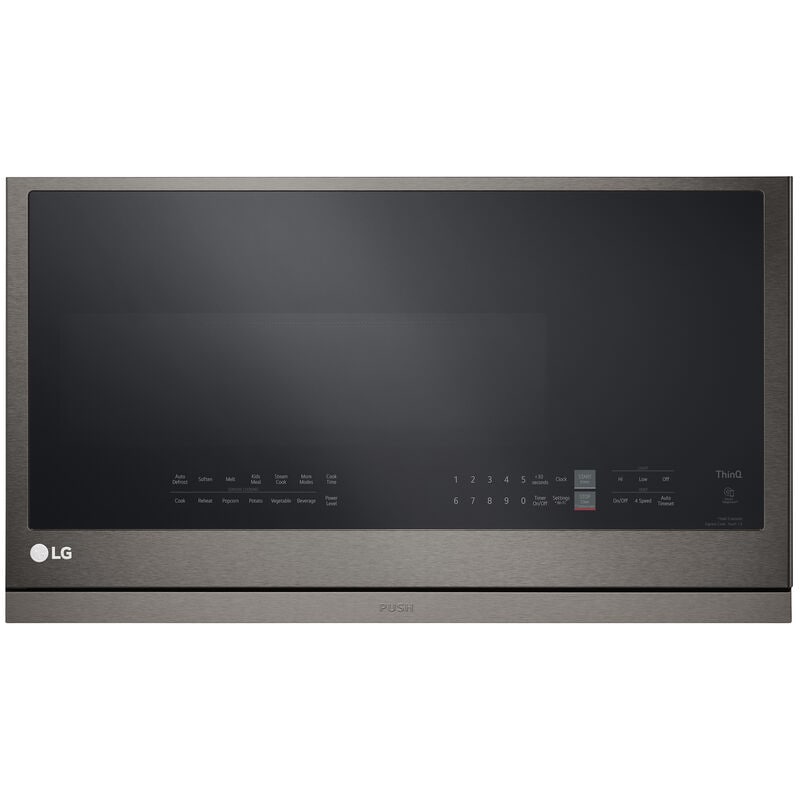 LG MVEL2137D 30 in. 2.1 cu. ft. 1050W Smart Over-the-Range Microwave with 400 CFM & Sensor Cooking - PrintProof Black Stainless Steel