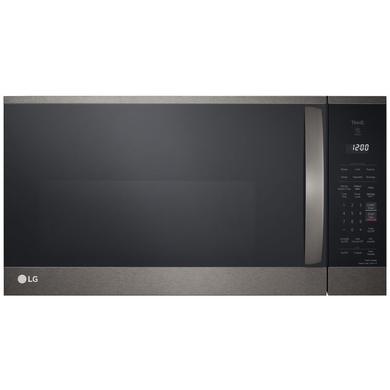 LG MVEM1825D 30 in. 1.8 cu. ft. 1000W Smart Over-the-Range Microwave with 300 CFM & Sensor Cooking - PrintProof Black Stainless Steel