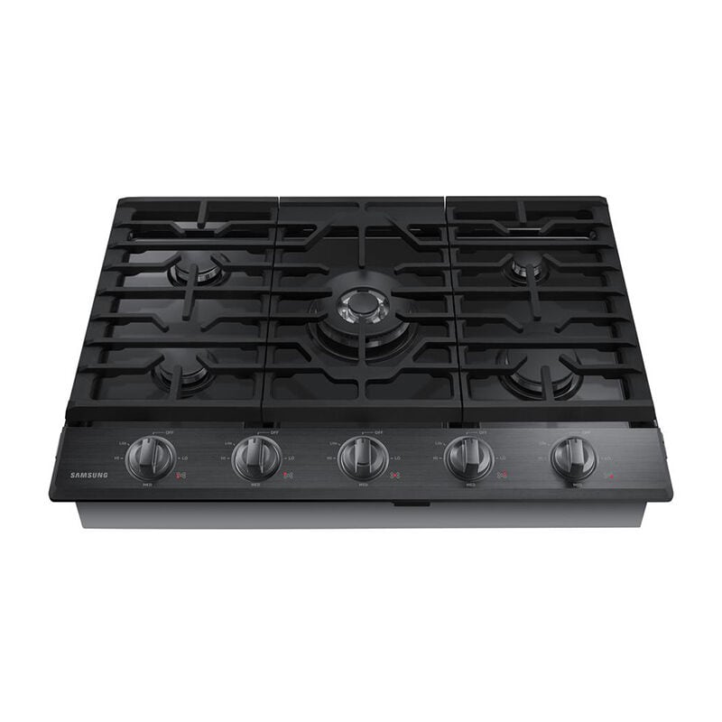 Samsung NA30N6555TG 30 in. 5-Burner Smart Natural Gas Cooktop with Griddle, Simmer Burner & Power Burner - Black Stainless