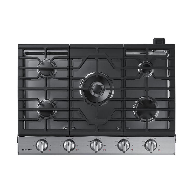 Samsung NA30N6555TS 30 in. 5-Burner Smart Natural Gas Cooktop with Griddle, Simmer Burner & Power Burner - Stainless Steel