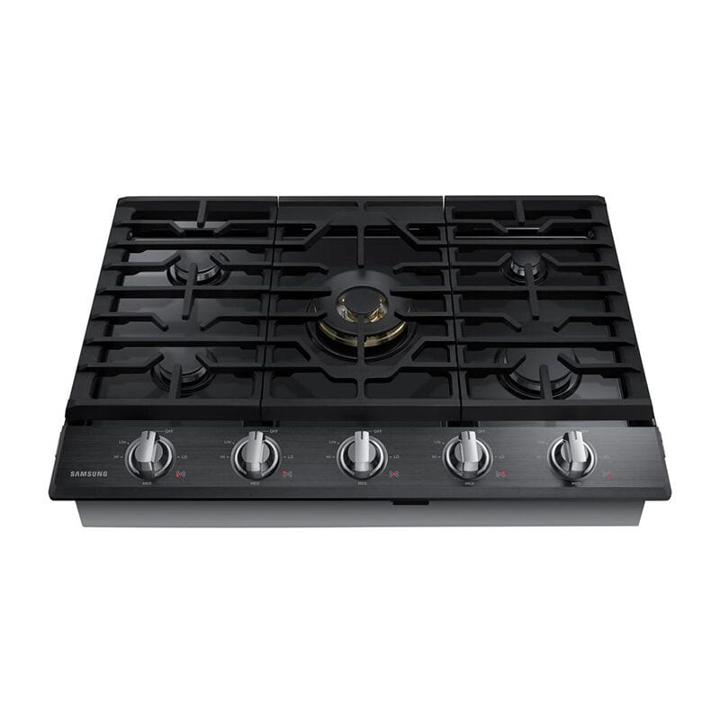 Samsung NA36N7755TG 36 in. 5-Burner Smart Natural Gas Cooktop with Griddle, Simmer Burner & Power Burner - Black Stainless
