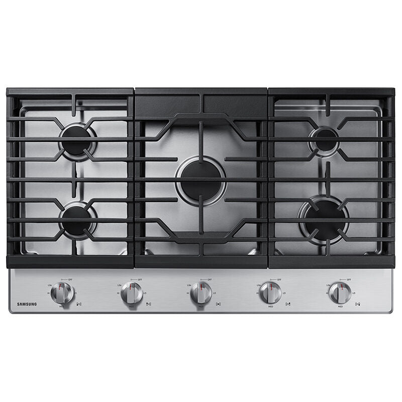 Samsung NA36R5310FS 36 in. 5-Burner Natural Gas Cooktop with Simmer Burner & Power Burner - Stainless Steel