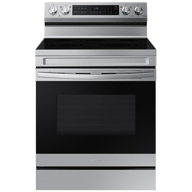 Samsung NE63D6511SR 30 in. 6.3 cu. ft. Smart Air Fry Standard Convection Electric Range with Smoothtop Burners - Stainless Steel
