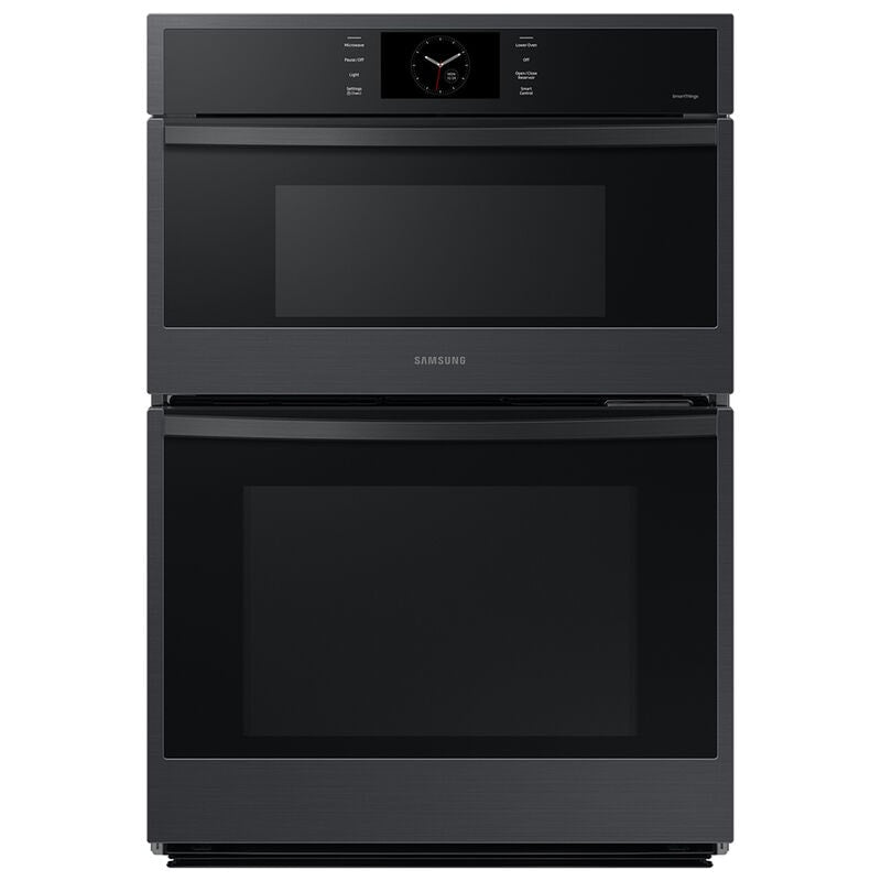 Samsung NQ70CG600DMT 30 in. 7 cu. ft. Smart Speed/ Steam Electric Microwave/Wall Oven Combo with Dual Convection & Sensor Cooking - Matte Black