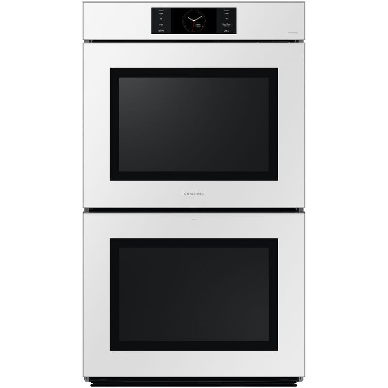 Samsung NV51CB700D12 Bespoke 30 in. 10.2 cu. ft. Smart Top Control SteamElectric Double Wall Oven with Dual Convection - White Glass
