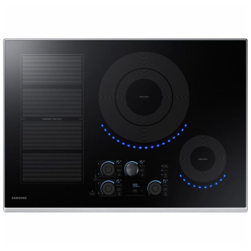 Samsung NZ30K7880US 30 in. 4-Burner Smart Induction Cooktop with Simmer Burner & Power Burner - Stainless Steel