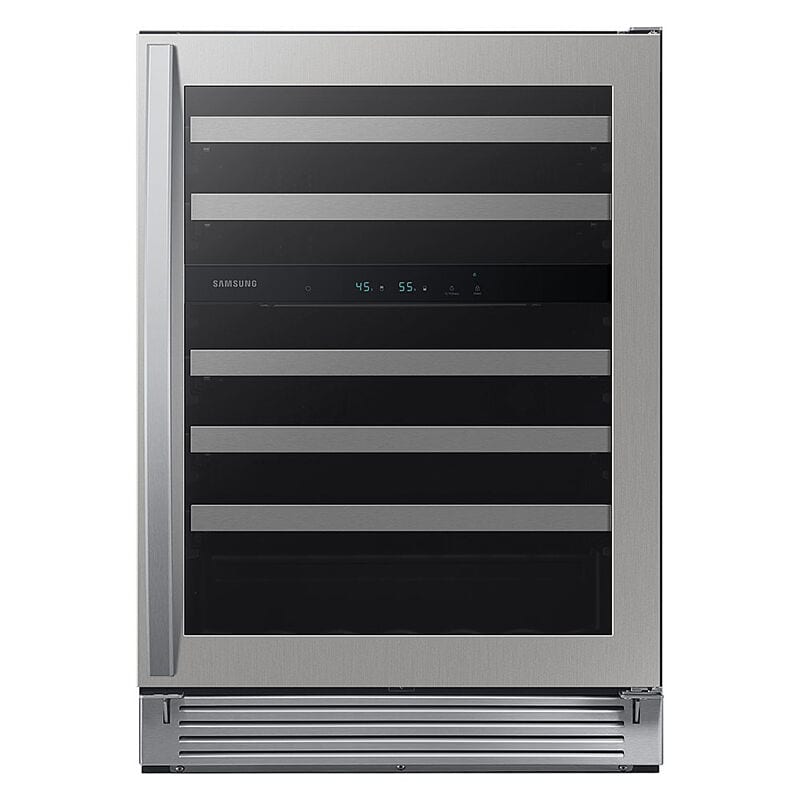 Samsung RW51TS338SR 24 in. Undercounter Wine Cooler with Wire Racks, Dual Temperature Zones & 51 Bottle Capacity - Stainless Steel