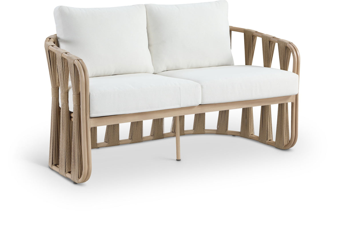 San Pietro - Resilient Waterproof Fabric 60.5" Upholstered Outdoor Patio Loveseat