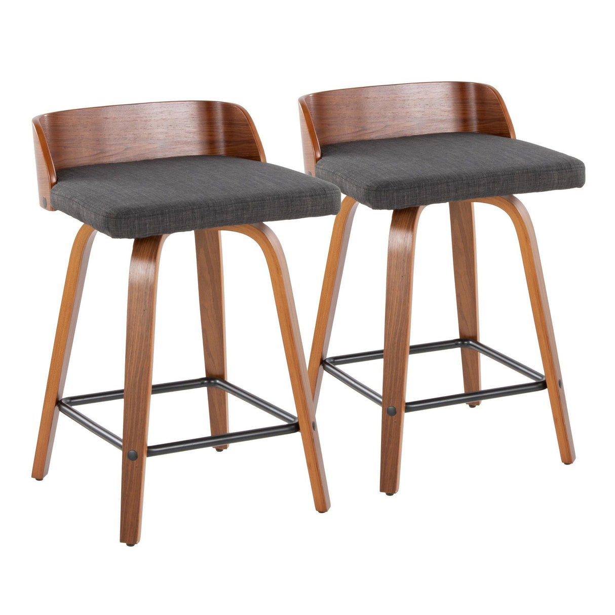 Maya - 24" Fixed-Height Counter Stool (Set of 2) - Dark Brown