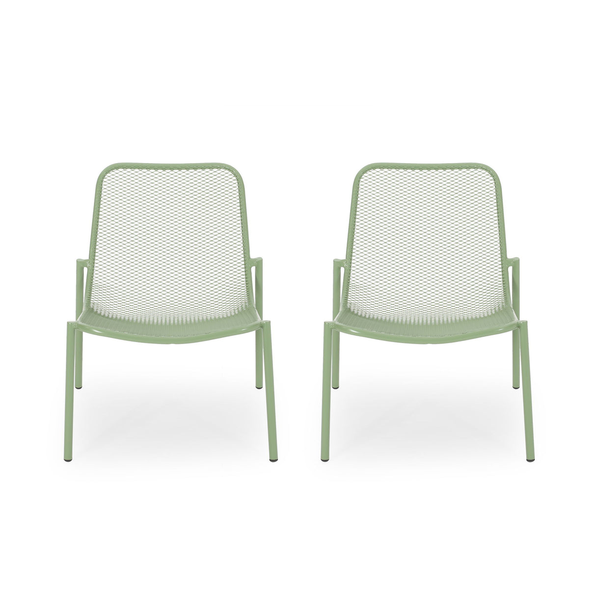 Outdoor Iron Chair With Mesh Design