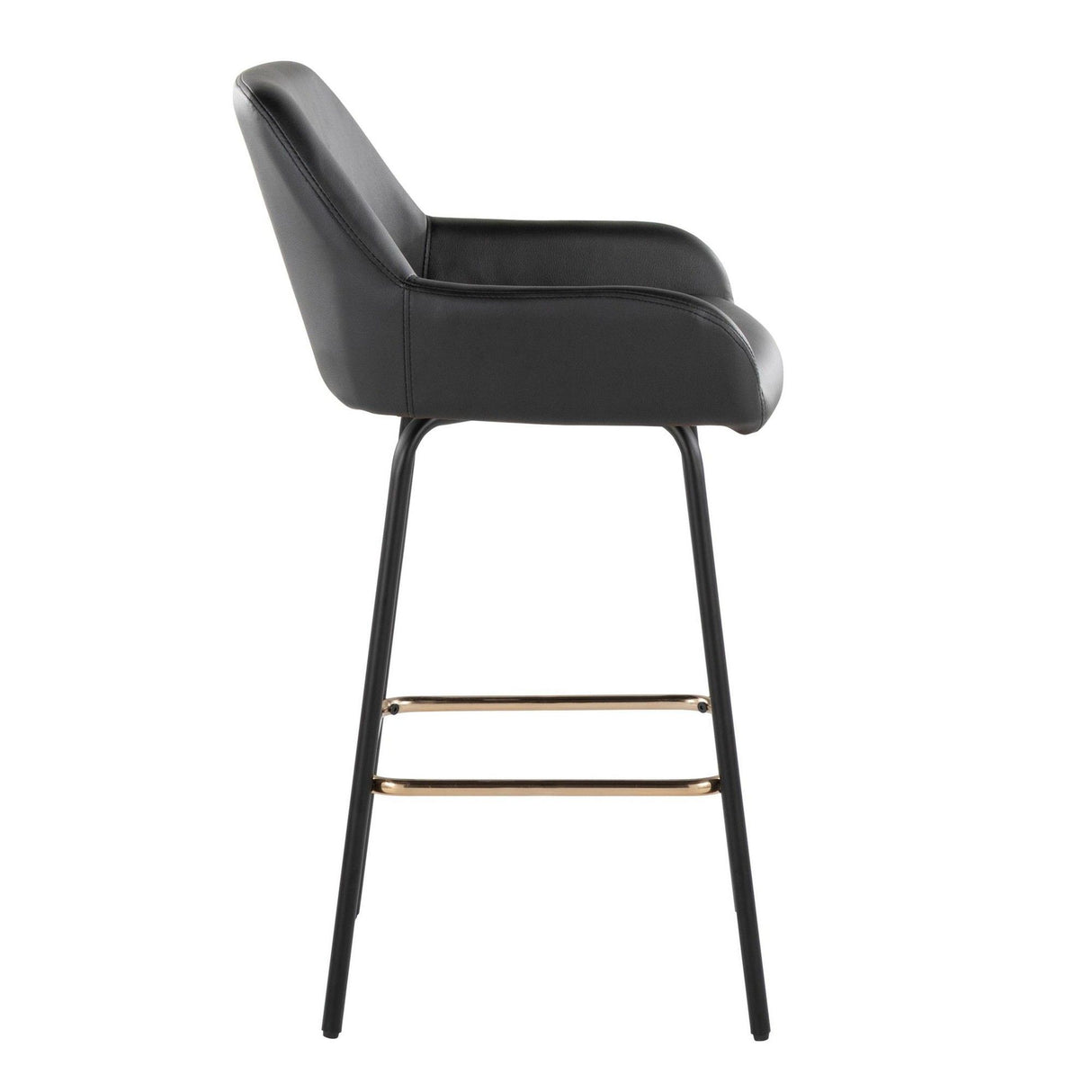 Daniella - 24" Fixed-Height Counter Stool (Set of 2) - Black Metal
