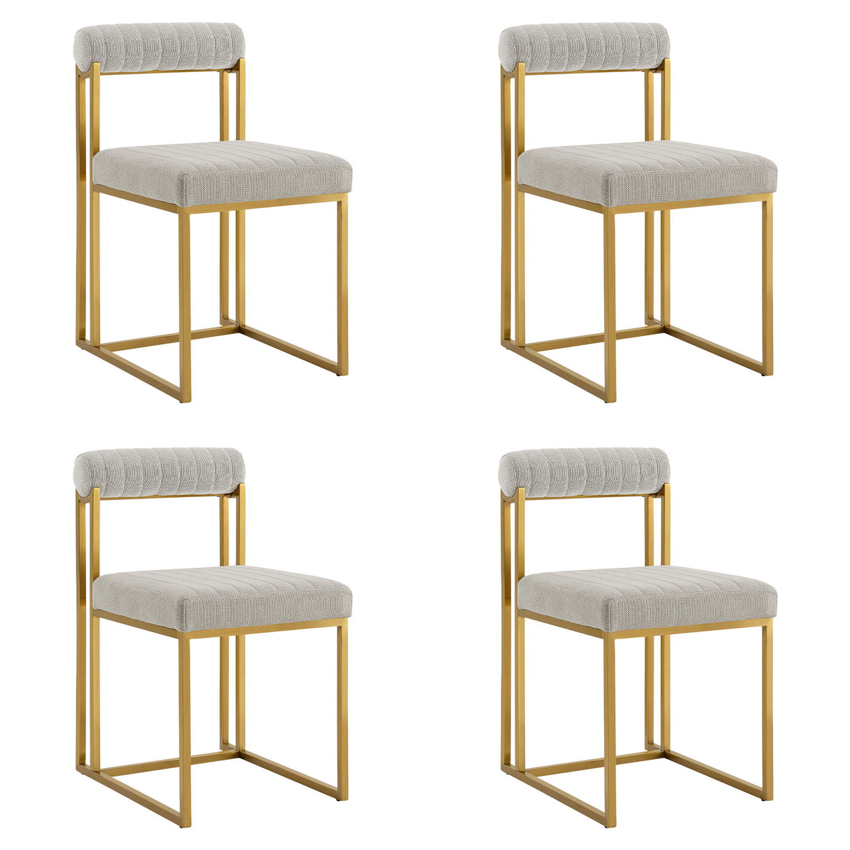 Anastasia - Dining Room Chair Set With Gold Frame