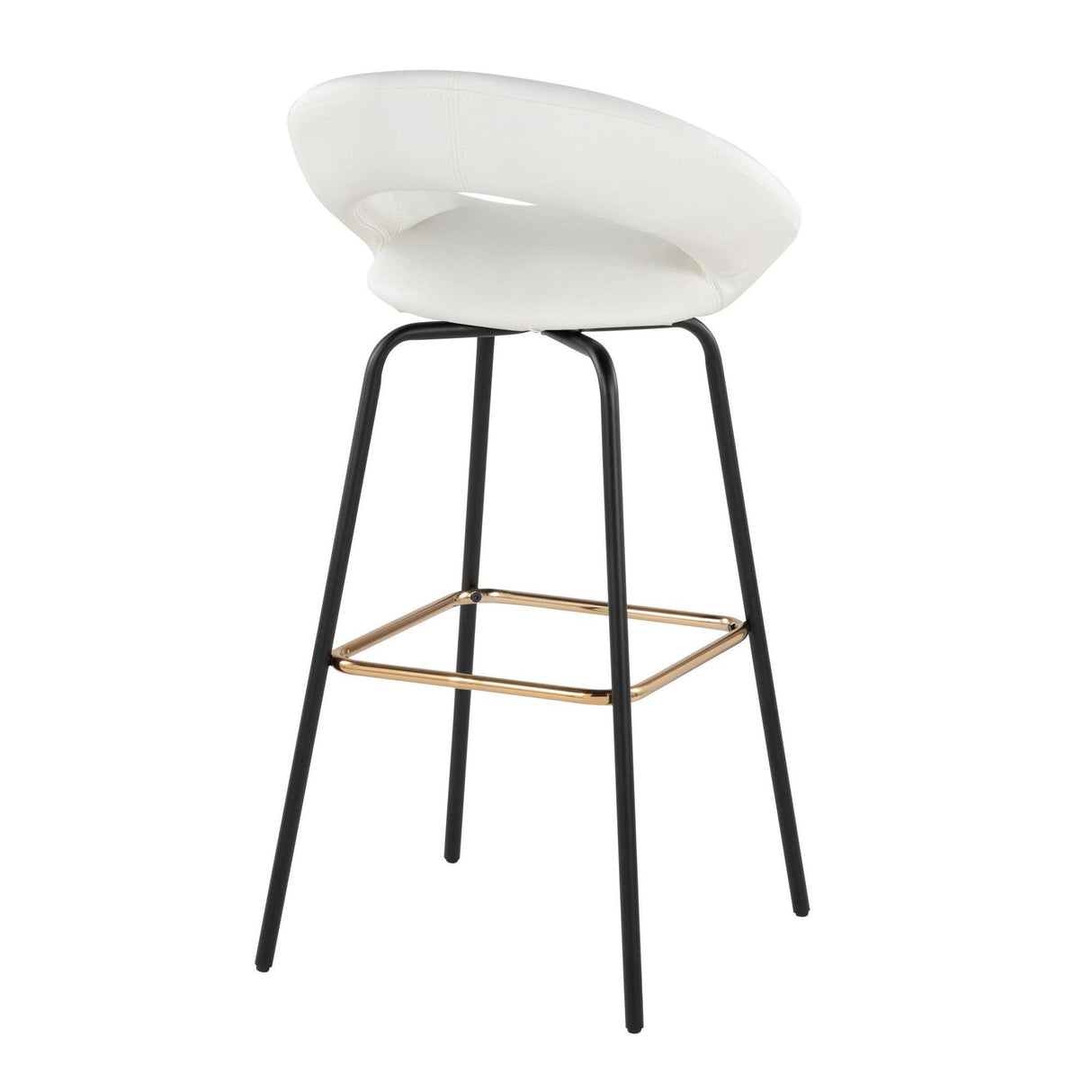 Posh - Fixed-Height Barstool (Set of 2) - Black Metal