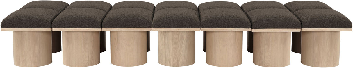 Pavilion - 14 Piece Modular Bench With Natural Base