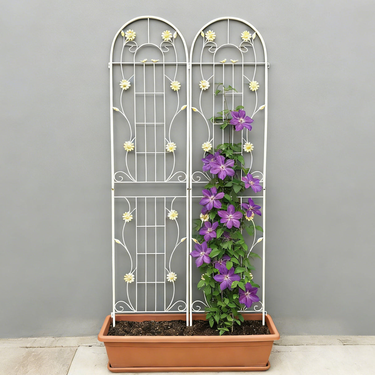 Metal Garden Trellis Rustproof Trellis For Climbing Plant Outdoor Flower Support