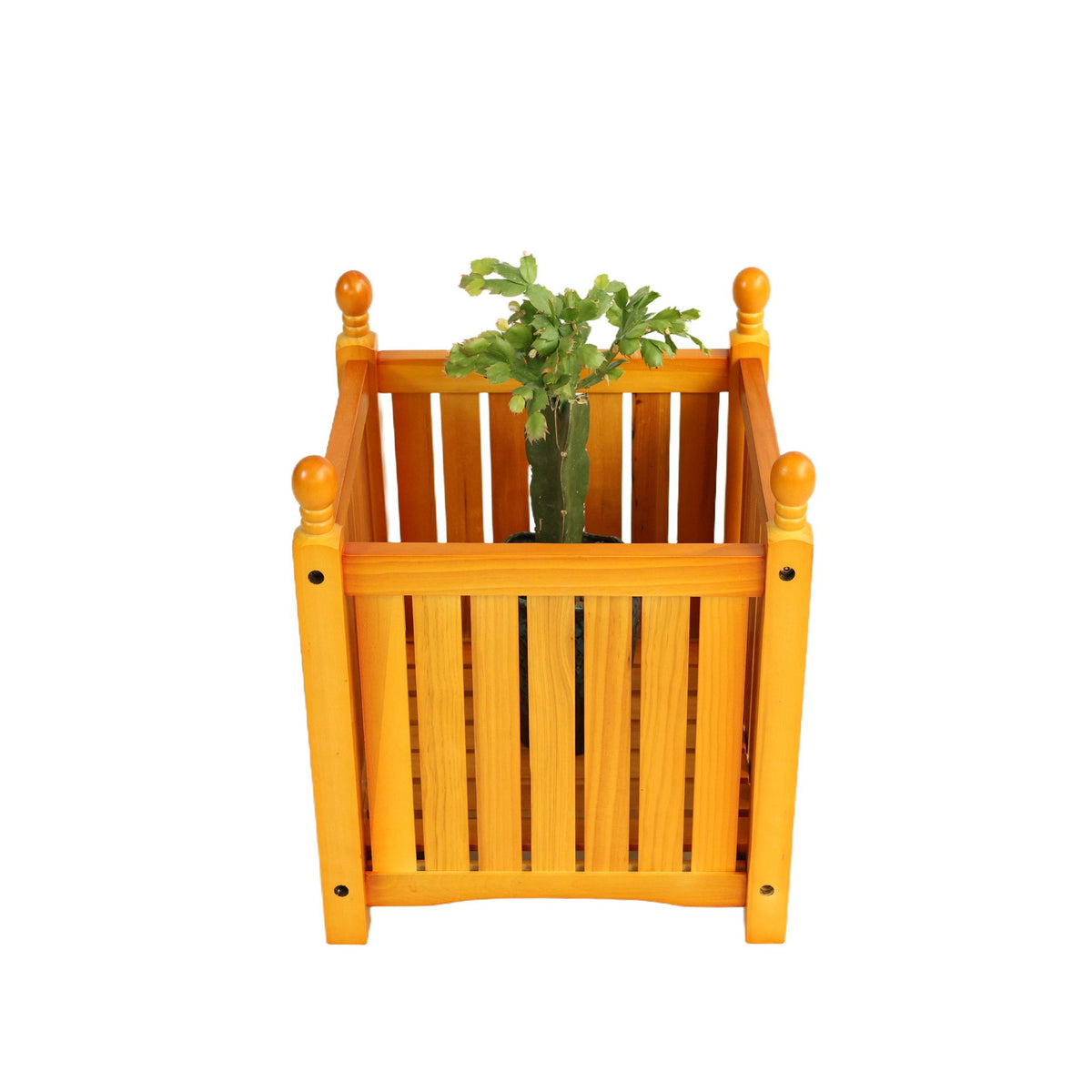 Square Outdoor Flower And Herb Pot - Teak