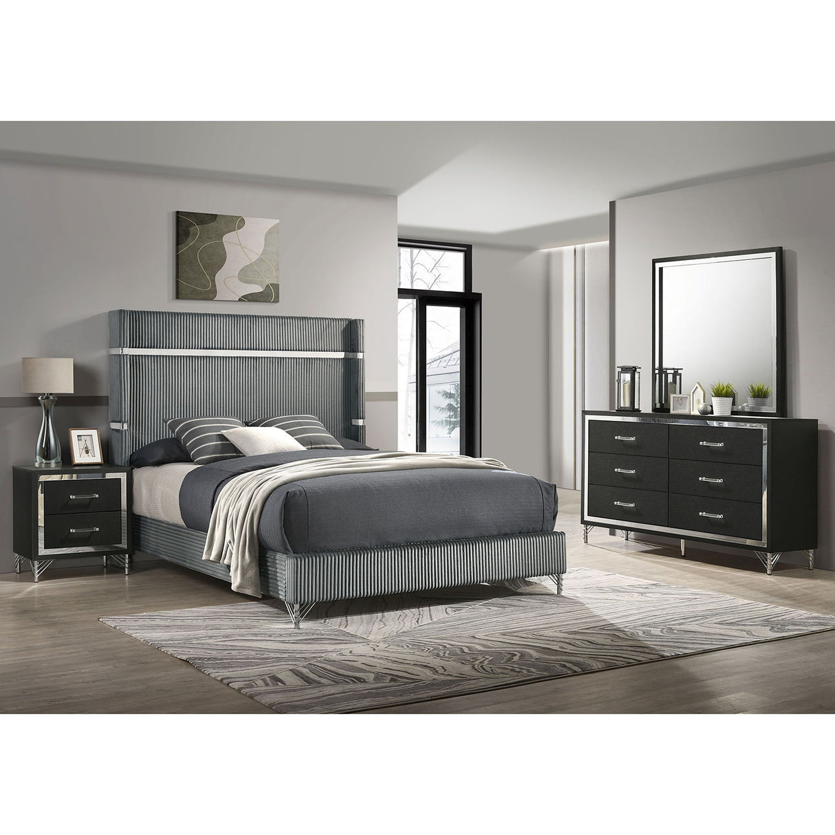 Malcolm - Bedroom Set With Wingback Design