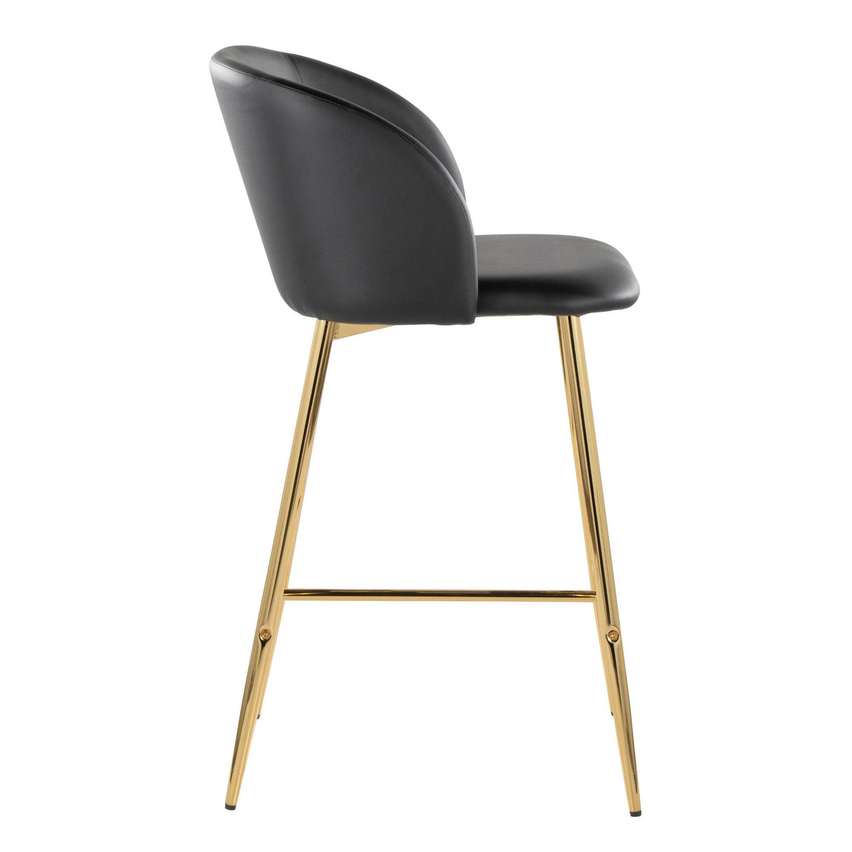 Fran - Fixed-Height Counter Stool (Set of 2) - Gold Metal Base