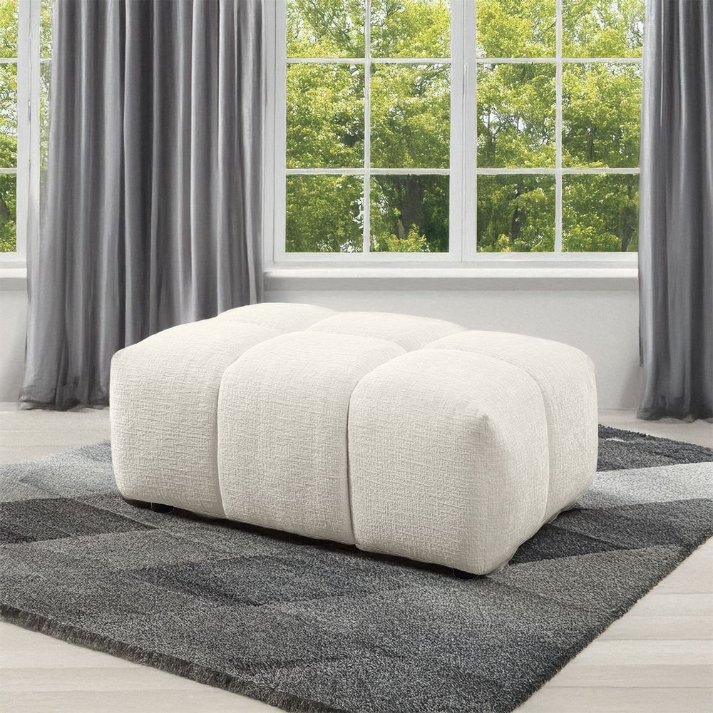 Loanna - Ottoman - Beige Linen