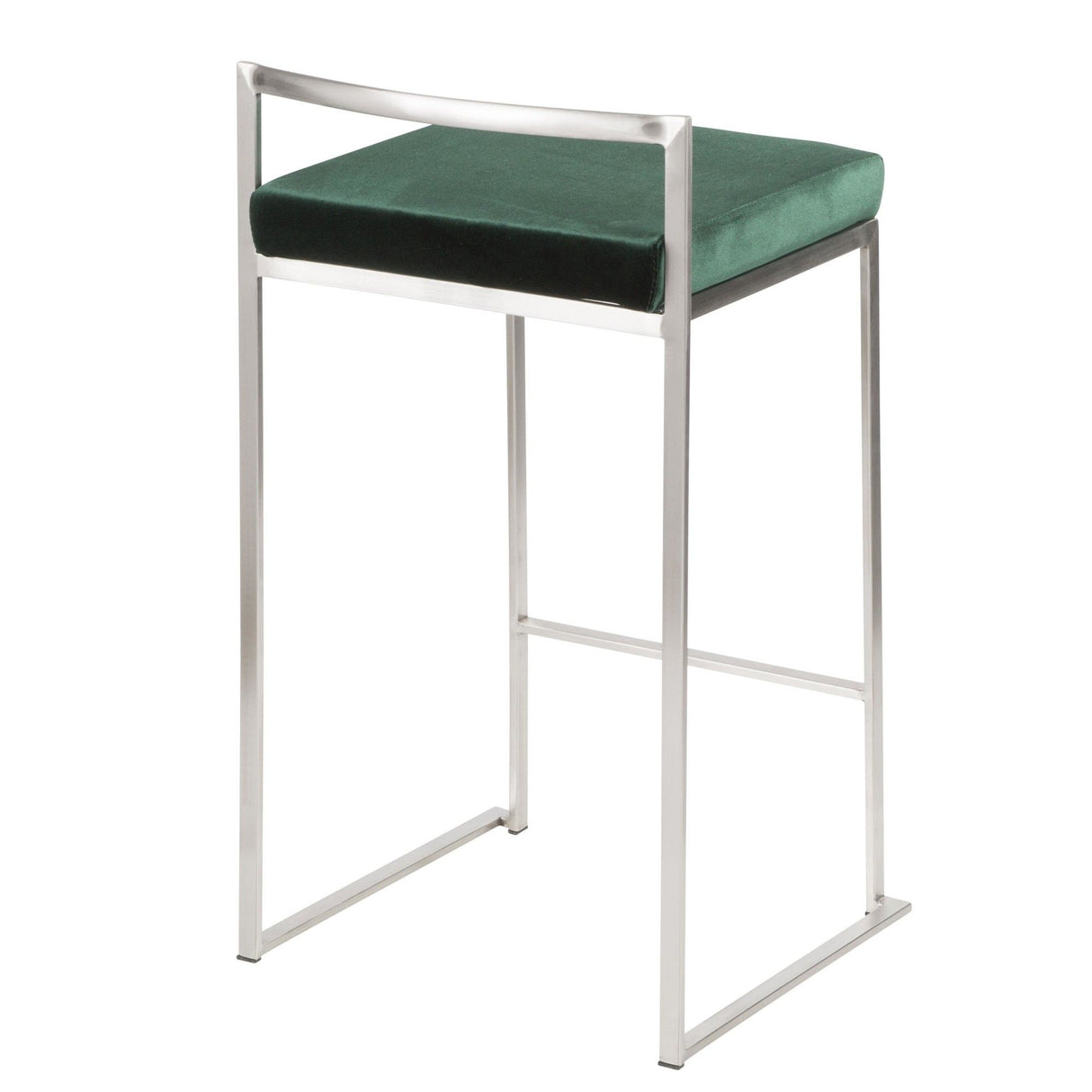 Fuji - Counter Stool Steel With Cushion - Stainless Steel