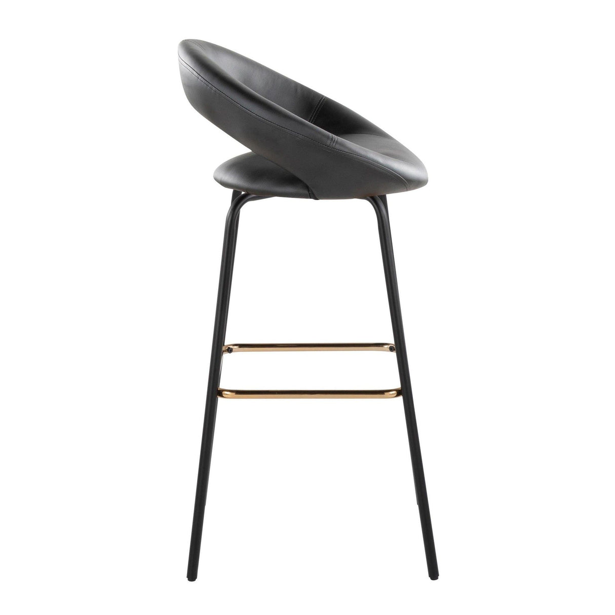 Posh - Fixed-Height Barstool (Set of 2) - Black Metal