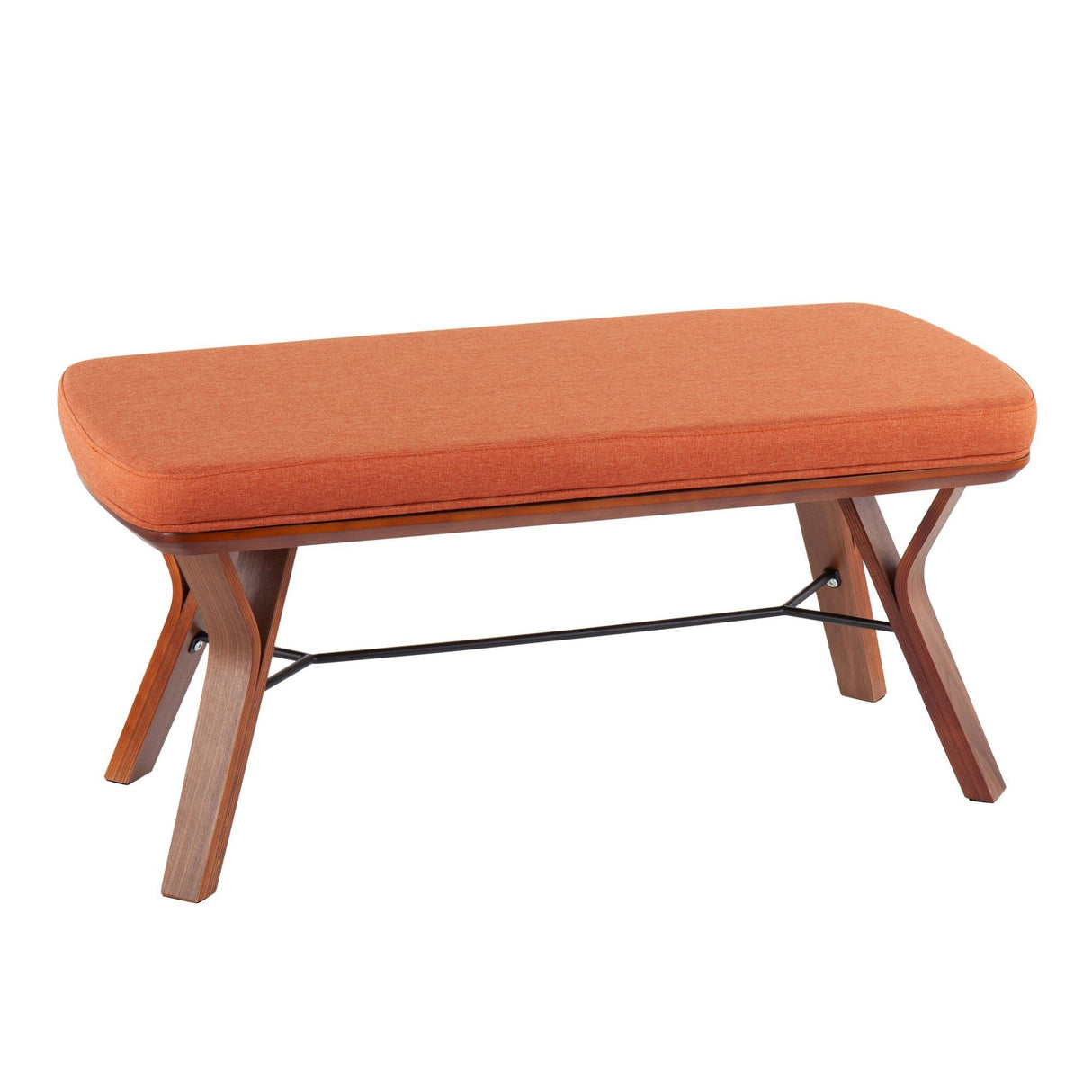 Folia - Mid-Century Modern Bench - Walnut Wood