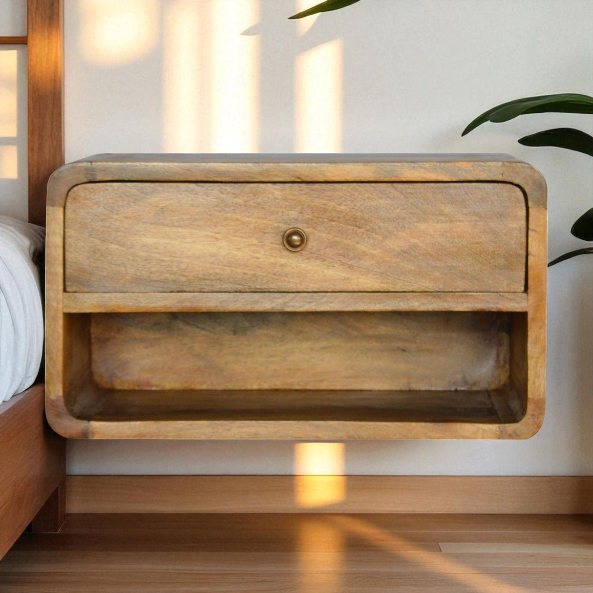 Curve Upper Slot Floating Nightstand