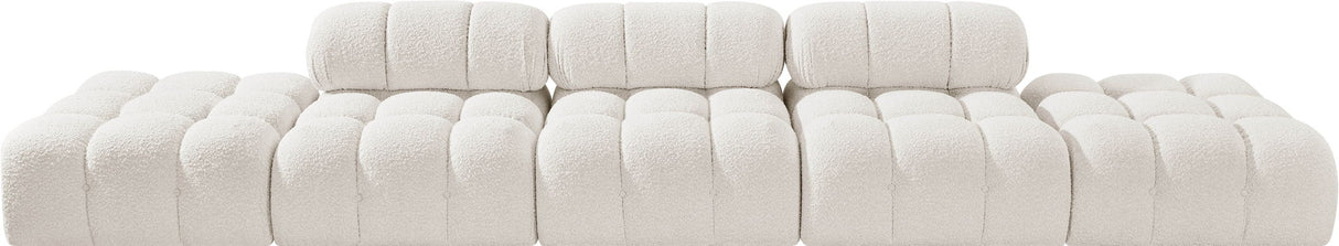 Ames - 5 Piece Boucle Upholstered Modular Sofa With 2 Armless Seats