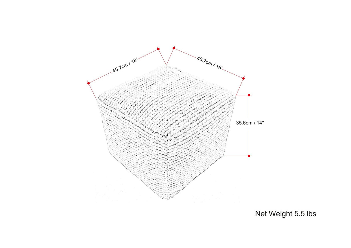 Eastmont - Outdoor / Indoor Pouf - Cream