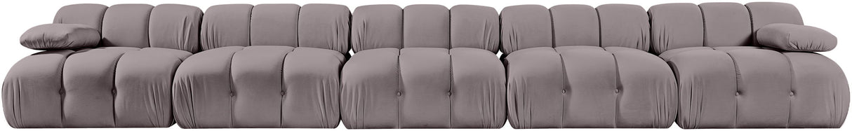 Orin - Velvet 5 Piece Modular Armless Sofa