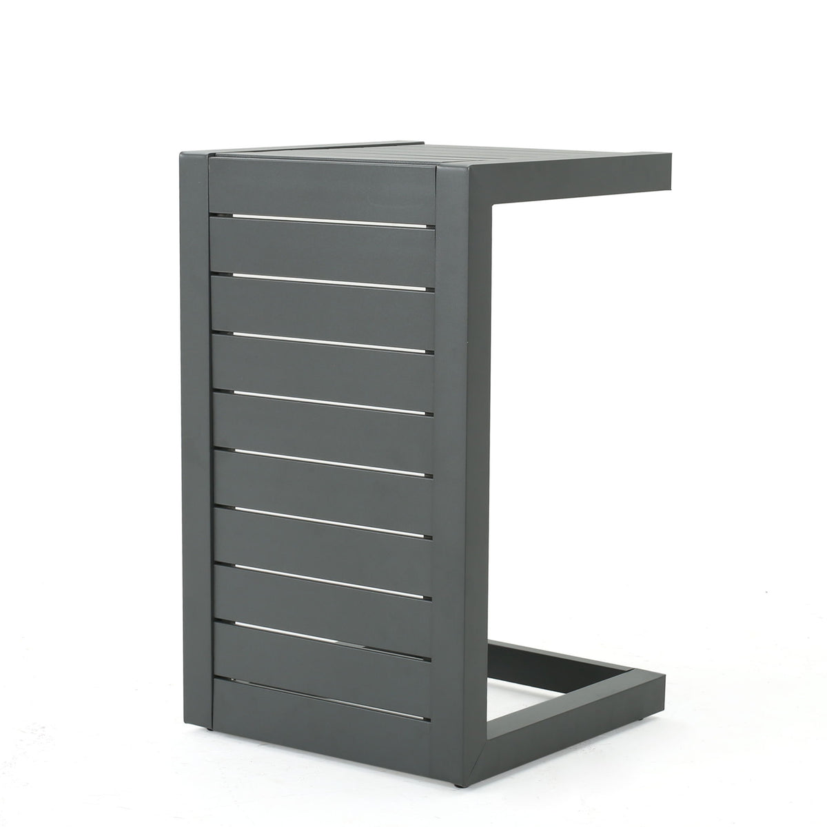 Aluminum Outdoor C - Shaped Side Table For Patio