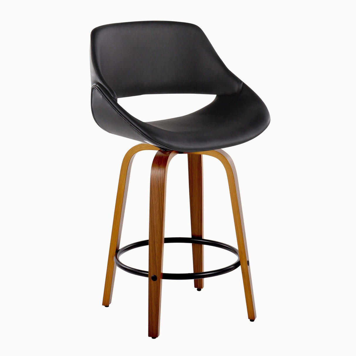 Fabrico - 26" Fixed-Height Counter Stool (Set of 2) - Walnut Frame