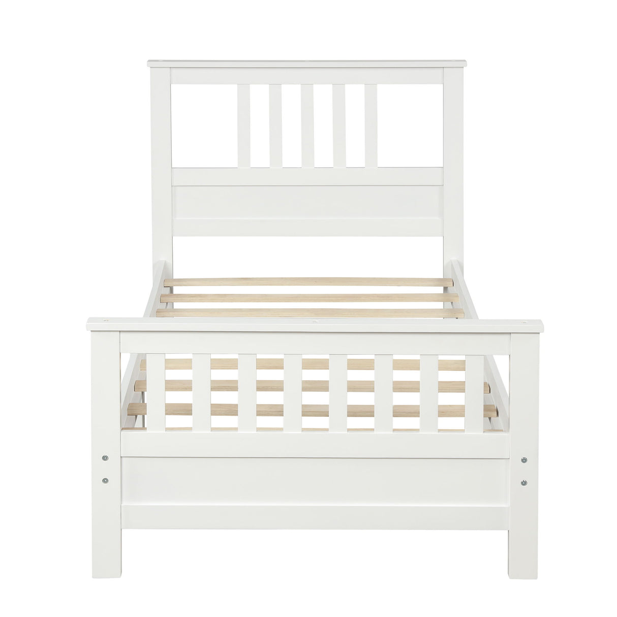 Platform Bed With Paneled Headboard And Footboard